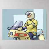 Poster Agent de police moto Droit pénal (Devant)