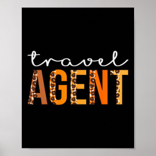 Poster Agent de voyage leopard Squad mignonne Automne Mer