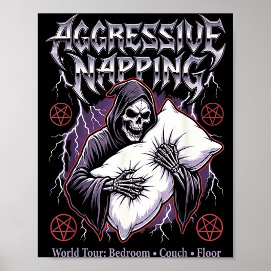 Poster Aggressive Napng Funny Heavy Metal Grim Reaper Sle (Devant)