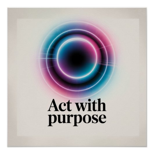 Poster Agir avec un but (Devant)