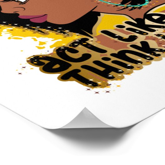 Poster Agir Comme Une Dame Pense Comme Un Patron Reine Me (Coin)