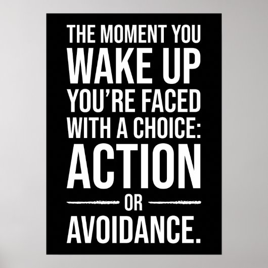 Poster Agir - Gymnase, Hustère, Motivation du succès (Devant)