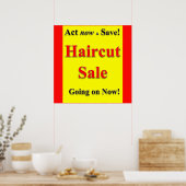 Poster Agir maintenant et enregistrer la coupe de cheveux (Cuisine)