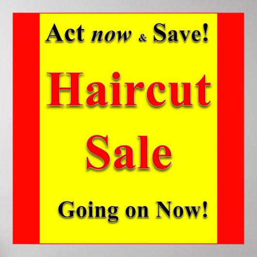 Poster Agir maintenant et enregistrer la coupe de cheveux (Devant)