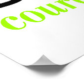 Poster Agissez avec courage vert brillant (Coin)