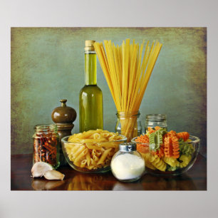 Poster aglio, olio e peperoncino (garlic, oil and chili)