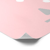 Poster Agneau à saut simple 1er anniversaire Accueil rose (Coin)