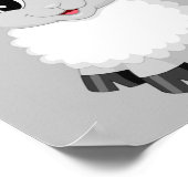 Poster agneau mouton mignon animal de ferme bébé (Coin)