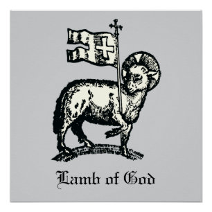 Poster Agnus Dei L'Agneau pascal de Dieu Beaux-Arts 