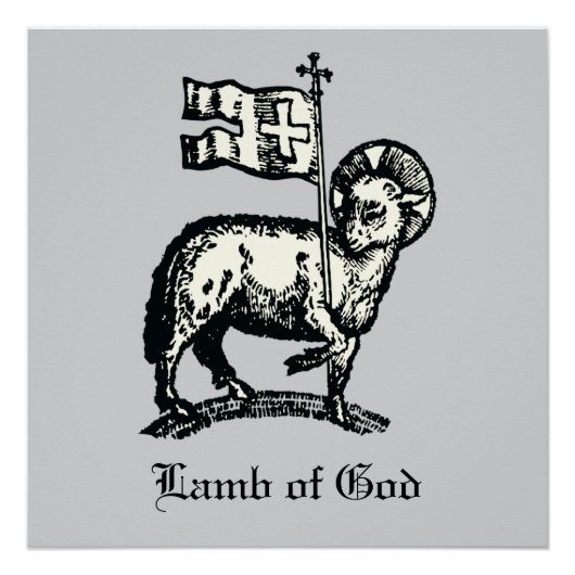 Poster Agnus Dei L'Agneau pascal de Dieu Beaux-Arts (Devant)