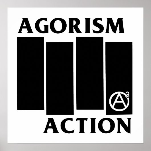 Poster Agorisme Anarchie Action Black Drapeau (Devant)