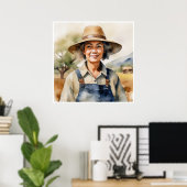 Poster Agricole - Art d'archives (Bureau à domicile)