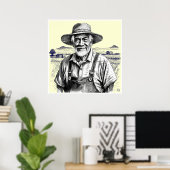 Poster Agricole - Art d'archives (Bureau à domicile)