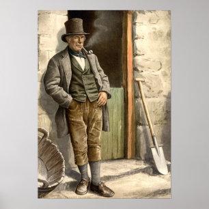 Poster Agriculteur rural irlandais