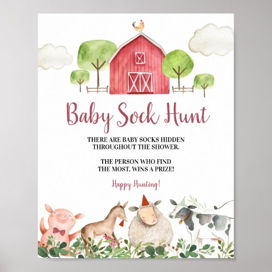 Poster Agritourisme Animaux Barnyard Baby Chasse de choq (Devant)