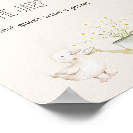 Poster Agritourisme Animaux Pré Baby shower Guess Jeu (Coin)