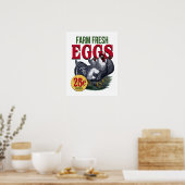 Poster Agritourisme Français Coq OEufs Frais Publicité Im (Cuisine)