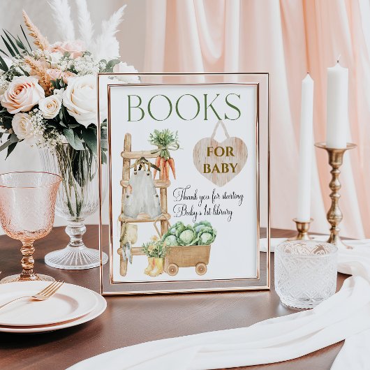 Poster Agritourisme local Boissons de Baby shower rustiqu