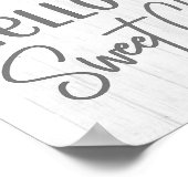 Poster Agritourisme rustique Hello Sweet Cheeks Blanc Boi (Coin)