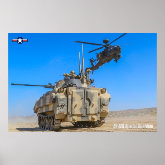 POSTER AH-64E APACHE GUARDIAN (Devant)