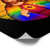 Poster Ah Men LGBT Gay pride Jesus Rainbow Christian (Coin)