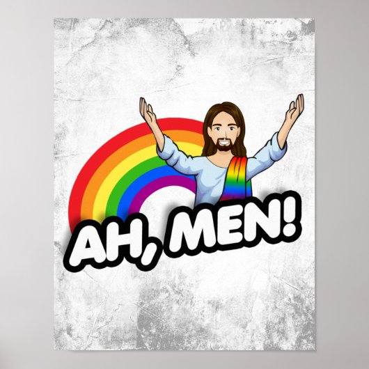 Poster Ah Men - Rainbow Jesus (Devant)