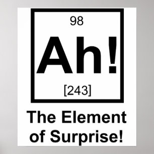 Poster Ah the Element of Surprise Periodic Element Symbol