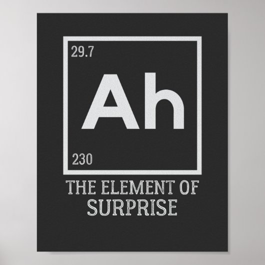 Poster Ah the Element of surprises (Devant)