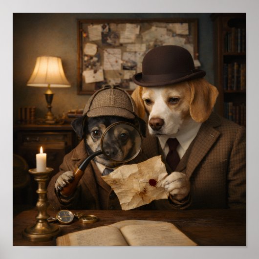 Poster « Aha, un indice ! » (Devant)