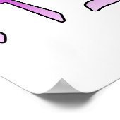 Poster Ahava, Amour en hébreu (Coin)