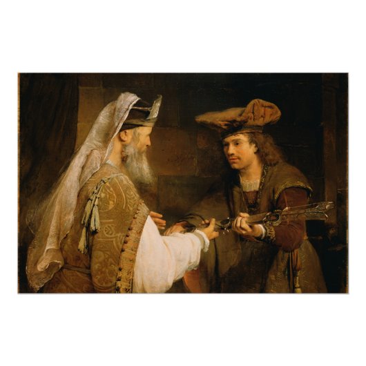 Poster Ahimelech donnant l'épée de Goliath à David (Devant)