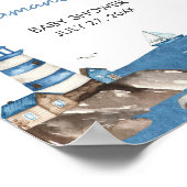 Poster Ahoy C’est un garçon Baby shower nautique Bienvenu (Coin)