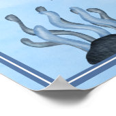 Poster Ahoy C'est un garçon Baby shower côtier d'animaux  (Coin)