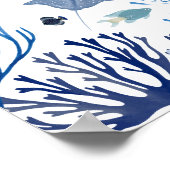 Poster Ahoy C'est un Garçon Bleu sous le Baby shower mari (Coin)