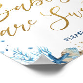 Poster Ahoy C'est un garçon Les bébés nautiques sont doux (Coin)