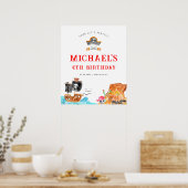 Poster Ahoy Shipmates Treast Hunt Ship Pirate Anniversair (Cuisine)