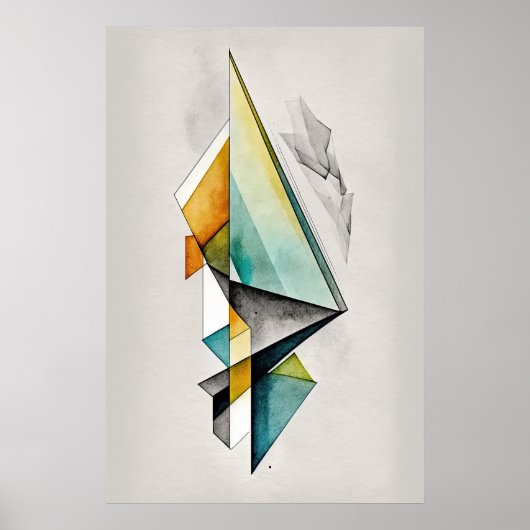 Poster Ai Ai Art Géométrique Abstraite (Devant)