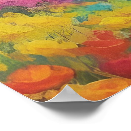 Poster AI Dreamy Colorful Rainbow paysage vertical (Coin)