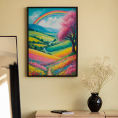Poster AI Dreamy Colorful Rainbow paysage vertical