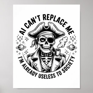 Poster Ai ne peut pas me remplacer Je suis déjà inutile à