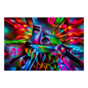 Poster Aichmophobie : Art Surréel Vivid