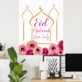 Poster Aïd Moubarak Rose de la Mosquée d'Or Blossom Purpl (Bureau à domicile)