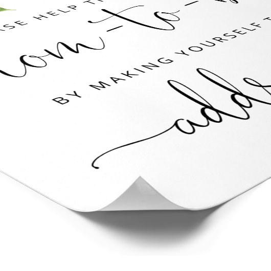 Poster Aide à feuillage persistant à la maman occupée Adr (Coin)