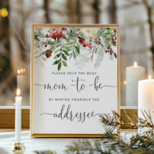 Poster Aide à feuillage persistant à la maman occupée Adr