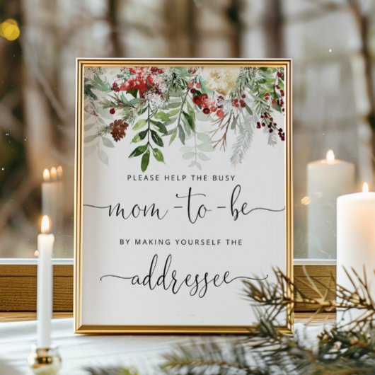 Poster Aide à feuillage persistant à la maman occupée Adr