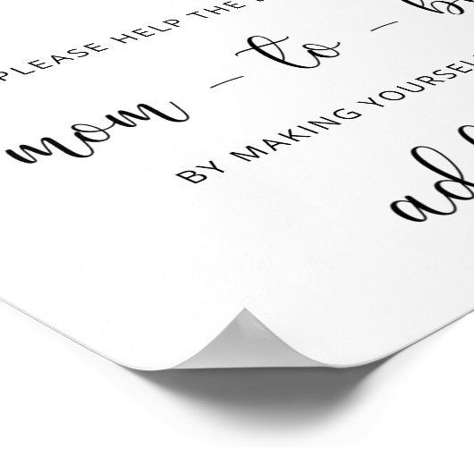 Poster Aide à feuillage persistant pour la maman occupée (Coin)