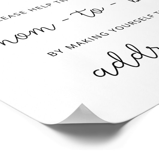 Poster Aide à feuillage persistant pour la maman occupée  (Coin)