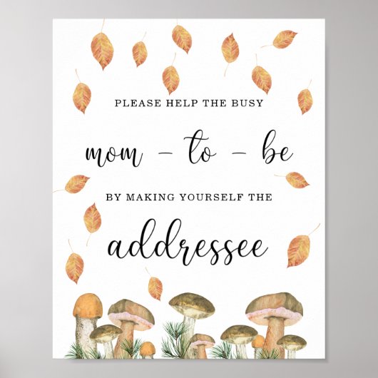 Poster Aide à la future maman occupée pour adresser une e (Devant)
