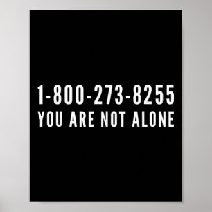 Poster Aide à la prévention du suicide Ligne 1-800-273-82