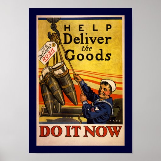 Poster Aide À Livrer Les Marchandises (frontière) (Devant)